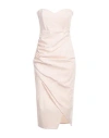 Siste's Woman Midi Dress Blush Size M Viscose, Nylon, Elastane In Pink