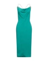 Siste's Woman Midi Dress Emerald Green Size S Polyester In Green
