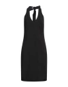 Siste's Woman Mini Dress Navy Size L Polyester, Elastane In Black