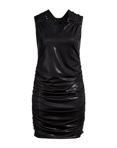 Siste's Woman Mini Dress Black Size L Polyester, Elastane