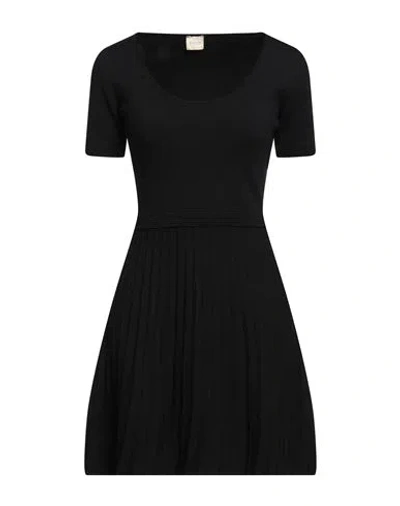 Siste's Woman Mini Dress Black Size M Viscose, Polyester, Polyamide