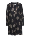 Siste's Woman Mini Dress Black Size S Viscose, Polyester, Polyamide
