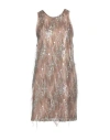 Siste's Woman Mini Dress Camel Size S Polyester, Elastane In Beige