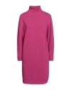 Siste's Woman Mini Dress Magenta Size S Polyamide, Wool, Viscose, Cashmere In Magenta