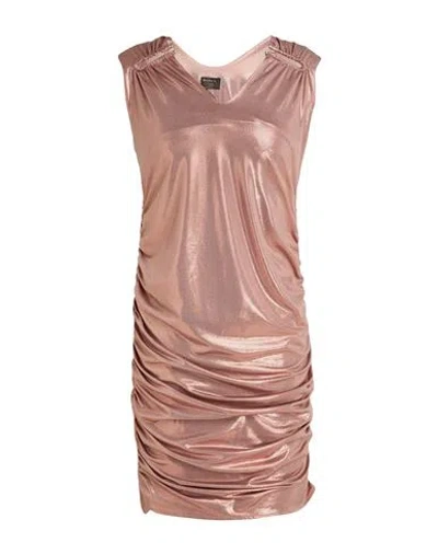 Siste's Woman Mini Dress Rose Gold Size M Polyester, Elastane In Pink