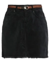 Siste's Woman Mini Skirt Black Size 10 Cotton, Elastane