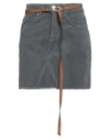 Siste's Woman Mini Skirt Grey Size 10 Cotton, Elastane