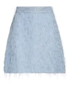 Siste's Gold Capsule Woman Mini Skirt Sky Blue Size L Polyester