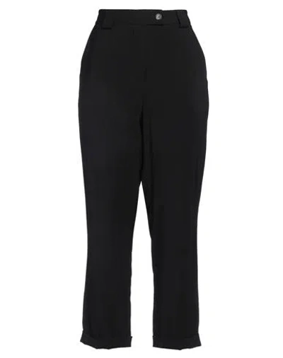 Siste's Woman Pants Black Size L Viscose, Polyester In Black