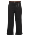 Siste's Woman Pants Black Size M Cotton, Polyester, Elastane In Black