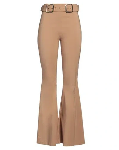 Siste's Woman Pants Camel Size L Viscose, Nylon, Elastane In Beige