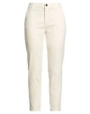 Siste's Woman Pants Cream Size 10 Cotton, Elastane In Neutral