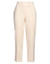 Siste's Woman Pants Cream Size M Polyester, Elastane In White