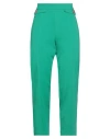 Siste's Woman Pants Green Size L Cotton, Polyester, Elastane In Green