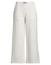 Siste's Woman Pants Ivory Size M Polyester, Viscose, Elastane