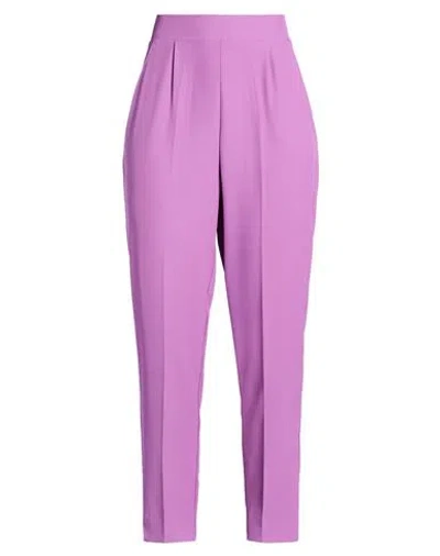 Siste's Woman Pants Mauve Size S Polyester, Elastane In Purple