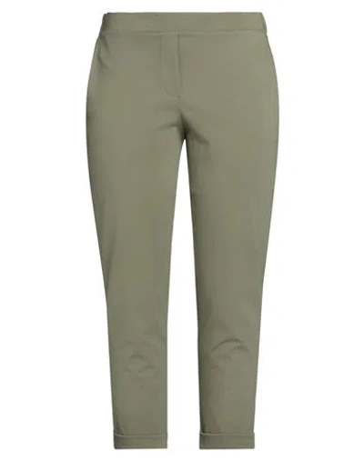 Siste's Woman Pants Military Green Size Xl Cotton, Nylon, Elastane