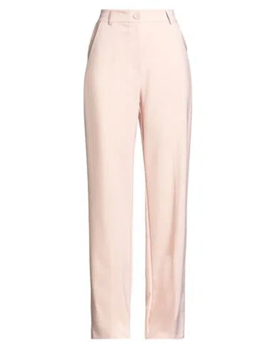 Siste's Woman Pants Pink Size L Polyester, Elastane