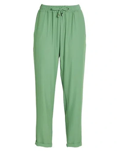 Siste's Woman Pants Sage Green Size M Polyester, Elastane