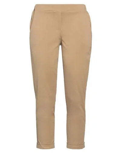 Siste's Woman Pants Sand Size L Cotton, Nylon, Elastane In Beige