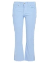 Siste's Woman Pants Sky Blue Size 12 Cotton, Elastane In Blue