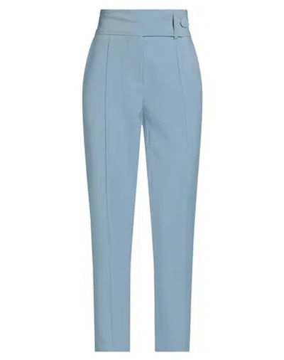 Siste's Woman Pants Sky Blue Size L Polyester, Elastane