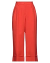 Siste's Woman Pants Tomato Red Size S Polyester, Elastane In Tomato Red