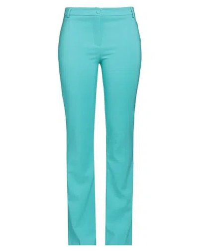 Siste's Woman Pants Turquoise Size L Polyester, Elastane In Blue