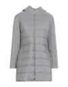Siste's Woman Puffer Grey Size S Polyester In Gray