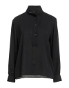 Siste's Woman Shirt Black Size L Polyester, Elastane
