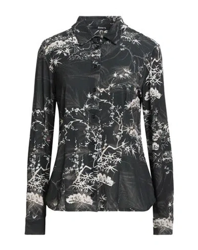 Siste's Woman Shirt Black Size L Polyester, Elastane