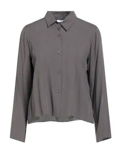 Siste's Woman Shirt Gunmetal Size L Viscose In Gray