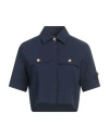 Siste's Woman Shirt Navy Size L Viscose, Nylon, Elastane