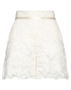 Siste's Woman Shorts & Bermuda Shorts White Size M Cotton, Nylon, Elastane In White