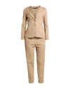 Siste's Woman Suit Beige Size L Viscose, Polyamide, Elastane