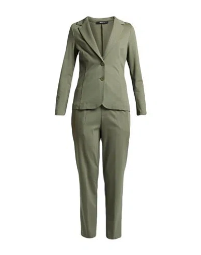 Siste's Woman Suit Military Green Size S Viscose, Polyamide, Elastane