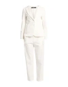 Siste's Woman Suit White Size M Viscose, Polyamide, Elastane