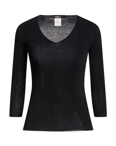 Siste's Woman Sweater Black Size M/l Viscose, Polyester