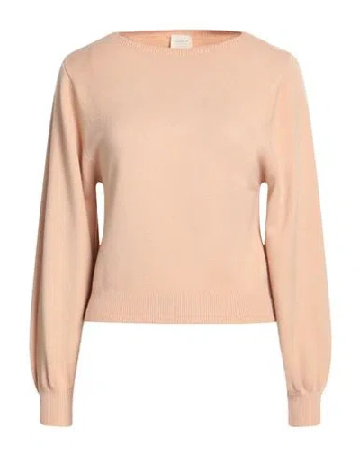 Siste's Woman Sweater Blush Size L Viscose, Pbt - Polybutylene Terephthalate, Nylon In Pink