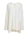Siste's Woman Sweater Ivory Size L Polyamide, Wool, Viscose, Cashmere In White