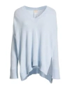 Siste's Woman Sweater Sky Blue Size L Polyamide, Wool, Viscose, Cashmere In Blue