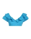 Siste's Woman Top Azure Size S/m Cotton In Blue