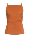 Siste's Woman Top Camel Size M Cotton, Elastane In Beige