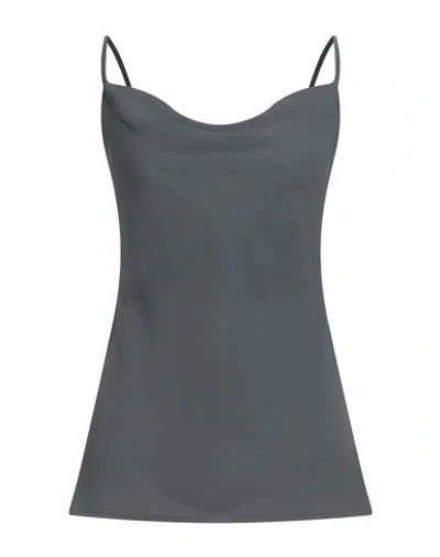 Siste's Woman Top Gunmetal Size L Polyester In Gray