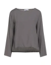 Siste's Woman Top Gunmetal Size L Viscose In Gray