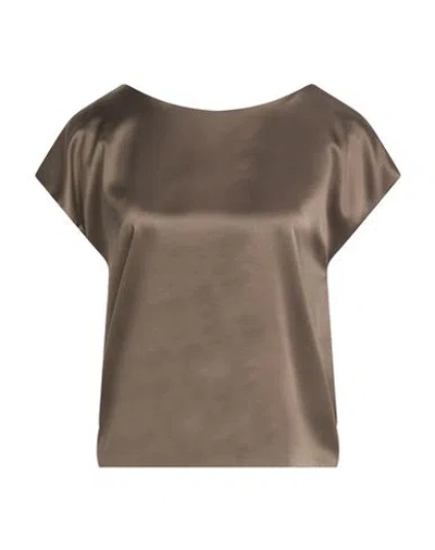 Siste's Woman Top Khaki Size Xs Polyester, Elastane In Gray