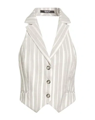 Siste's Woman Top Light Grey Size M Polyester, Viscose In Gray