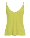 Siste's Woman Top Lime Green Size M Viscose In Green