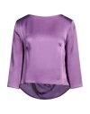 Siste's Woman Top Mauve Size L Acetate, Silk In Purple