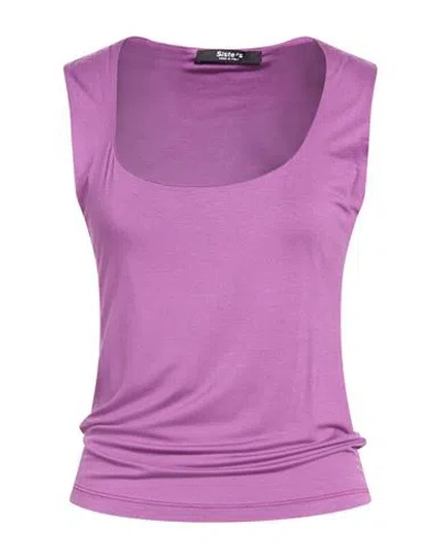 Siste's Woman Top Mauve Size L Viscose, Elastane In Purple